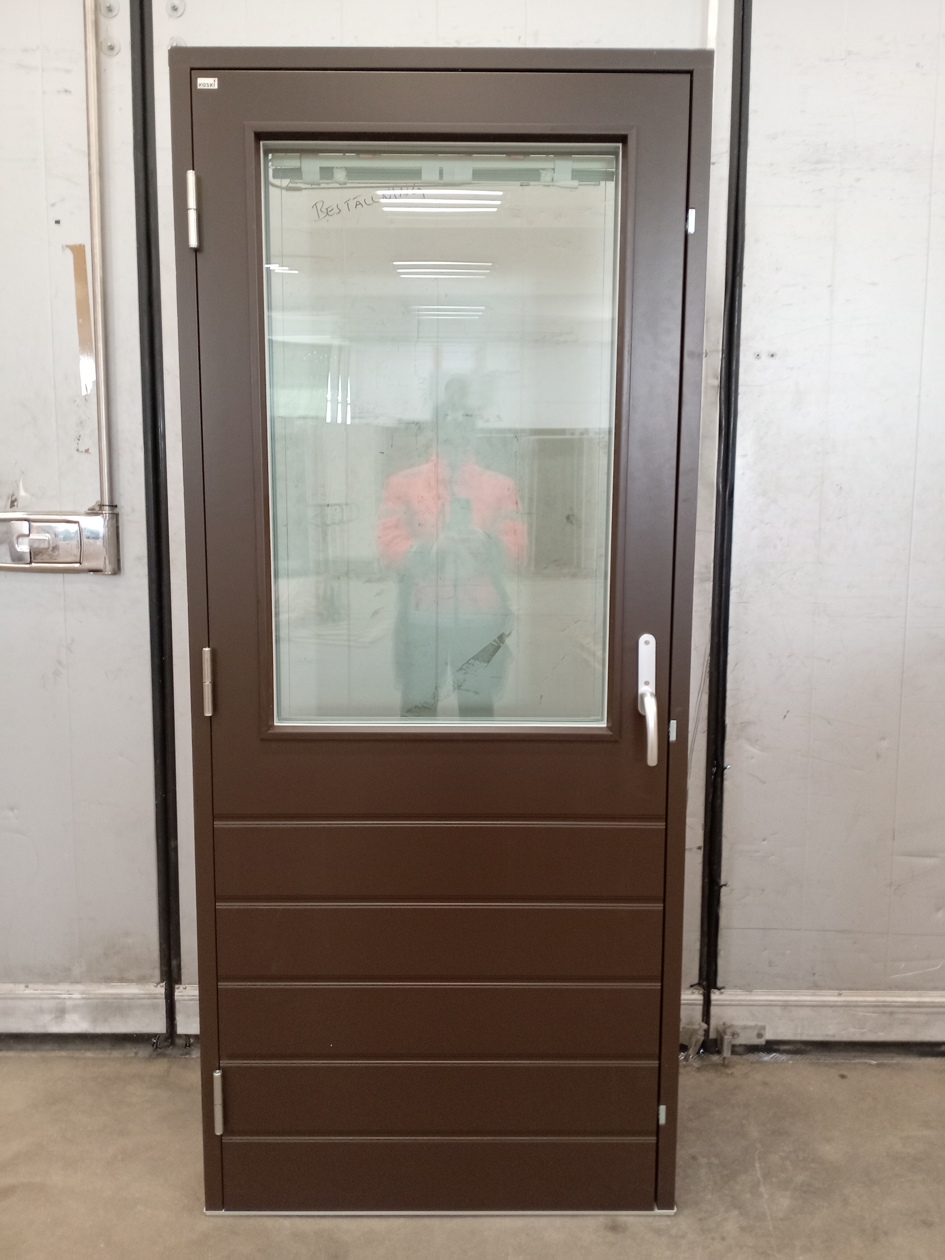 Kaskipuu KP4171, PO5 M12 THERMO, 870x2030, Vänster, Vit/Brun