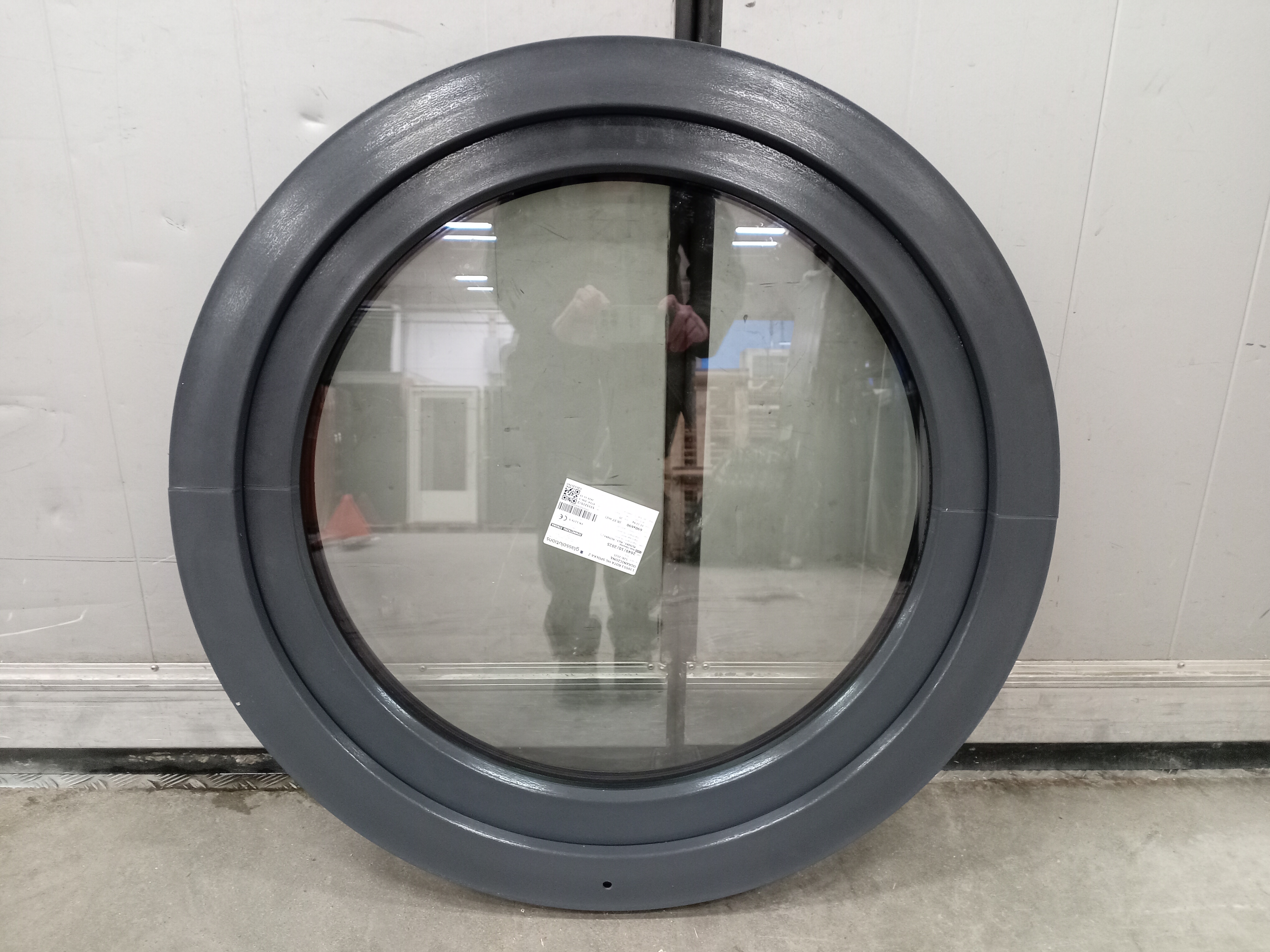Prod-23, VEKA PVC70 rund OPEN Tilt, Ø 890mm, 3K4, Grå