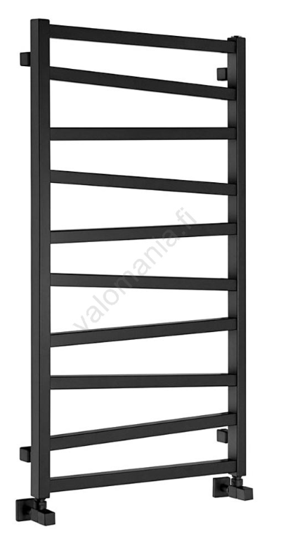 Pyyhekuivain Design Terma Zigzag Mattamusta 1545x500mm