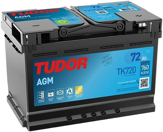 TK720 TUDOR Käynnistysakku 12V 73Ah 760A AGM-akku