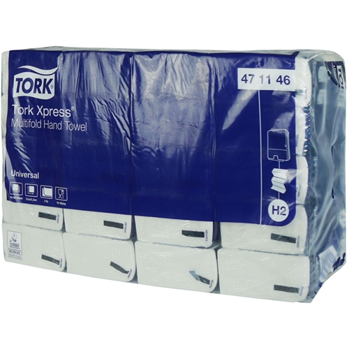 Tork Xpress H2 Multifold – valkoinen käsipyyhe, 3 800 arkkia