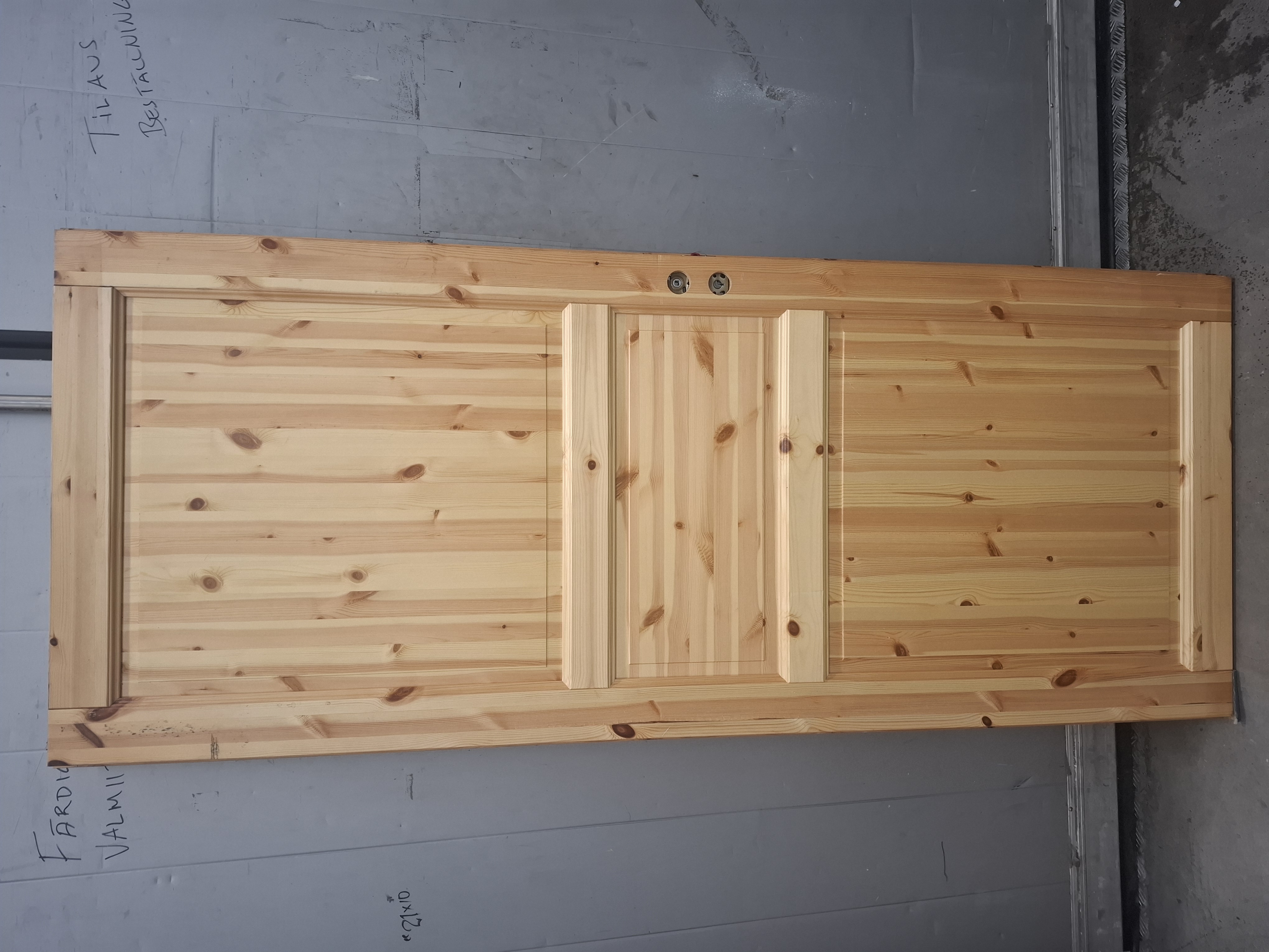 Vo-94, 9x21 Furu spegeldörr, massiv trä mellandörr